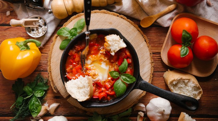 Овочеве рагу з яйцем