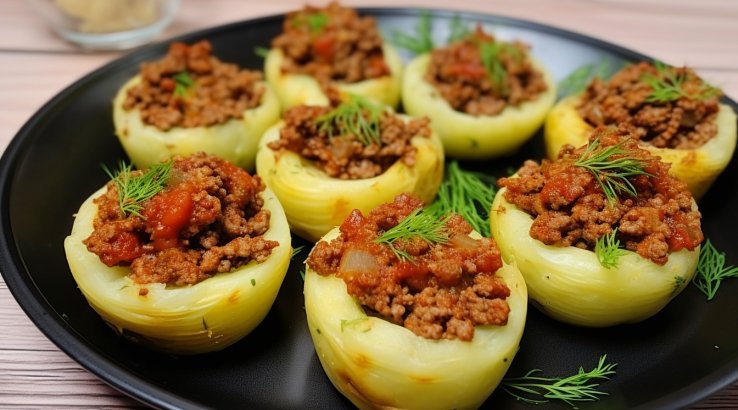 Картопляні гнізда з фаршем