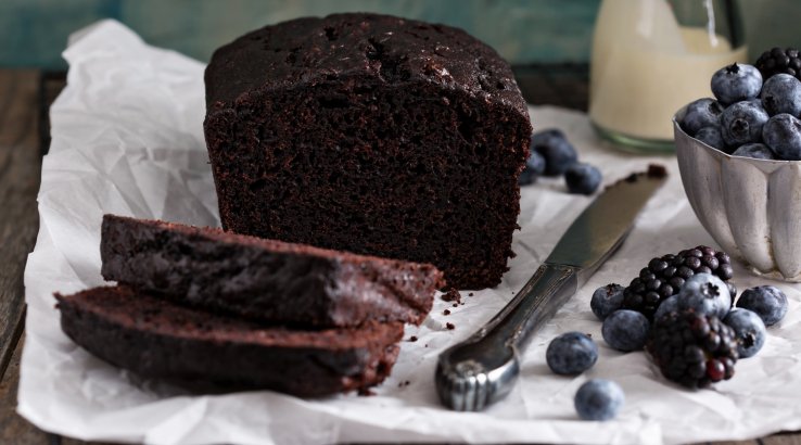 Шоколадний кекс з лохиною