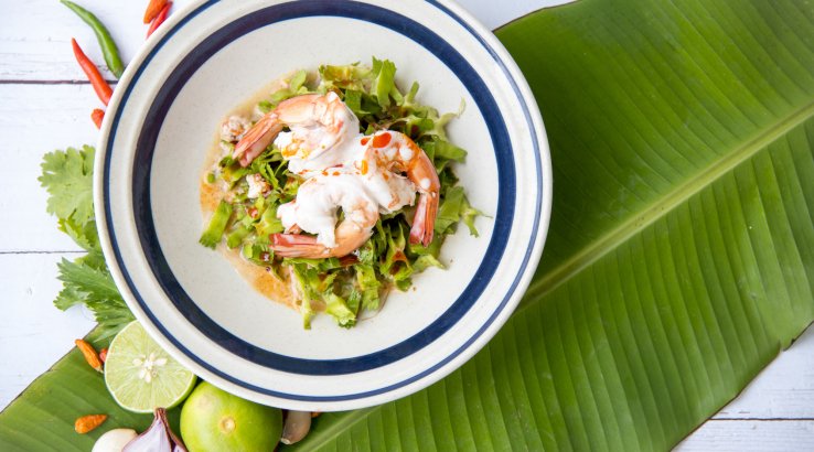 Салат з креветками