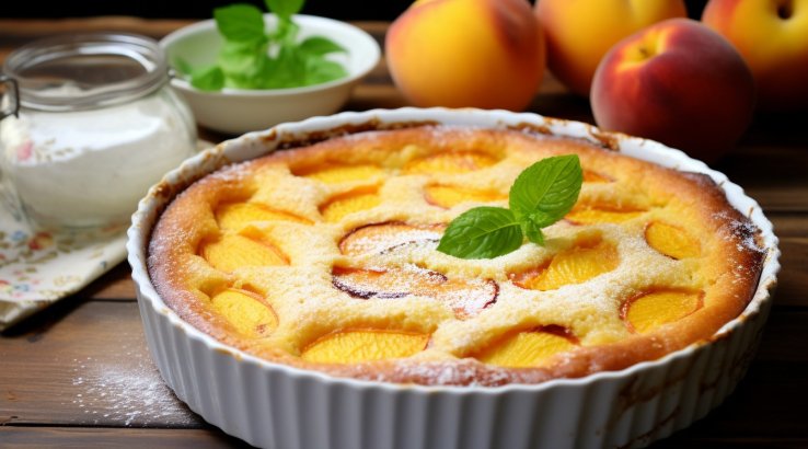 Клафуті з персиками