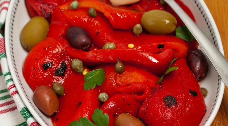 Закуска из запеченных перцев