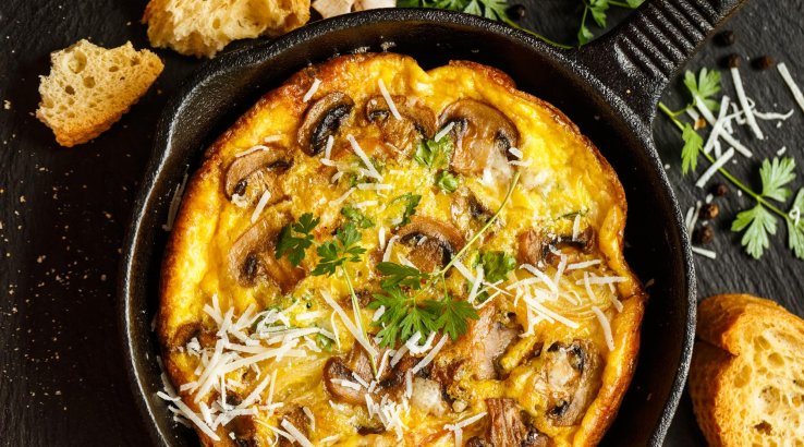 Фритата з картоплею і грибами