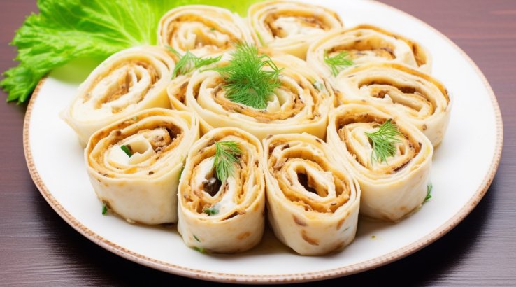 Лаваші з картоплею і грибами