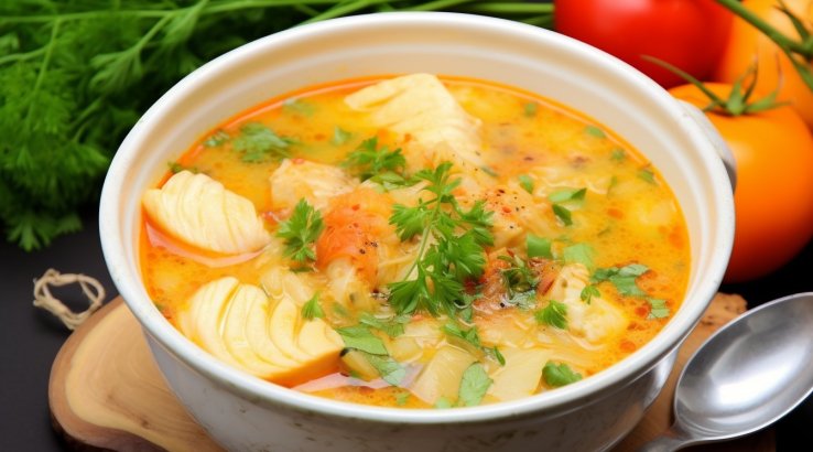 Рибний суп з рисом