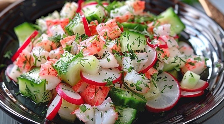 салат із крабових паличок