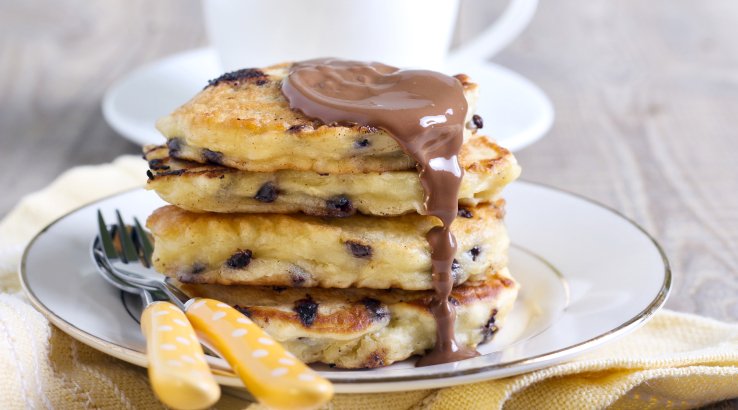 Панкейки с шоколадом