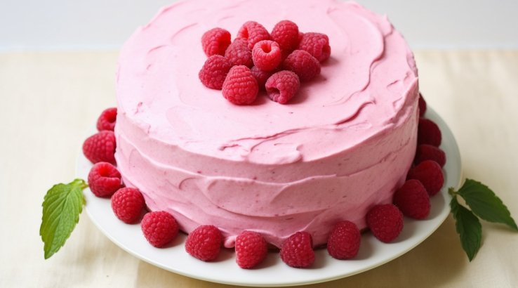 Торт з малиною