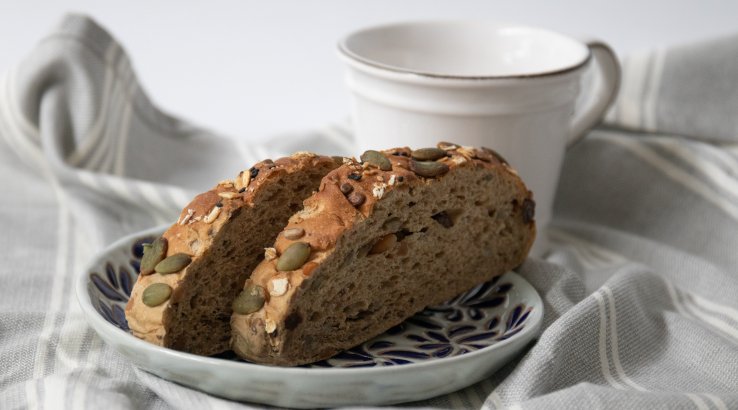 Лляний хліб в мікрохвильовці