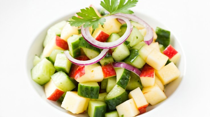 Салат з яблуками і цибулею