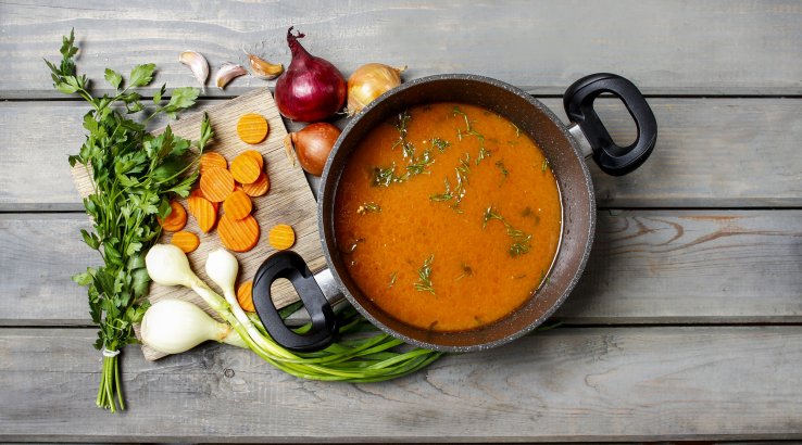 Морквяний суп з зеленню