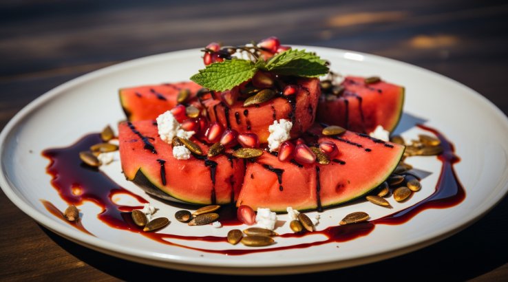 Арбуз на гриле