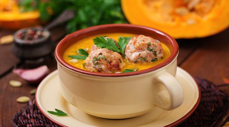 Гарбузовий суп з фрикадельками