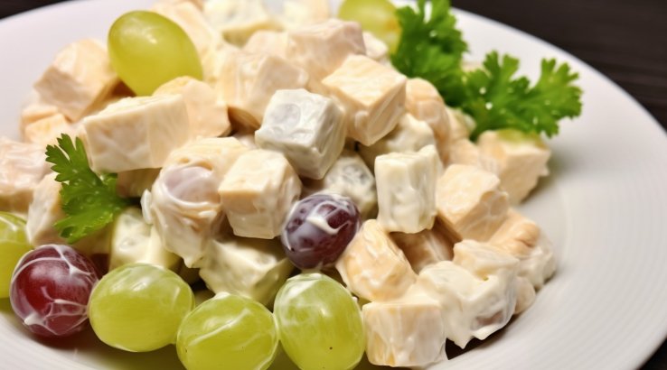 Салат з куркою і виноградом