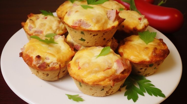 Закусочні кекси з курячого філе та печінки