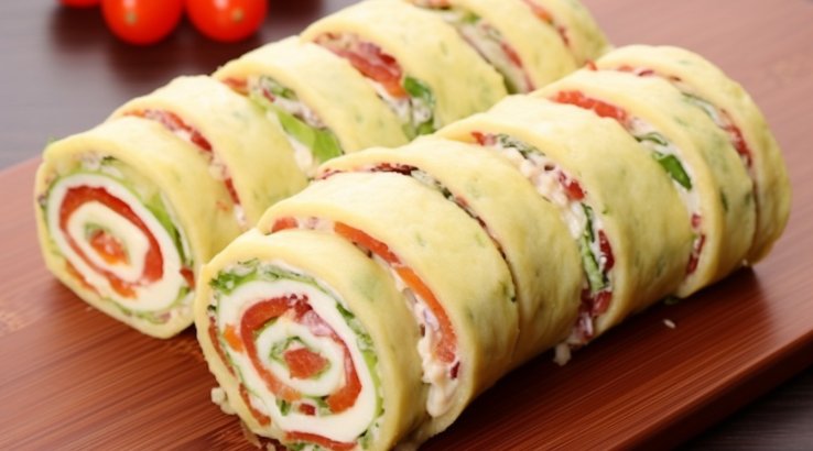 Кабачковий рулет з плавленим сиром