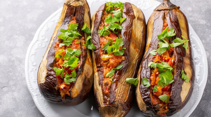 Квашені фаршировані баклажани