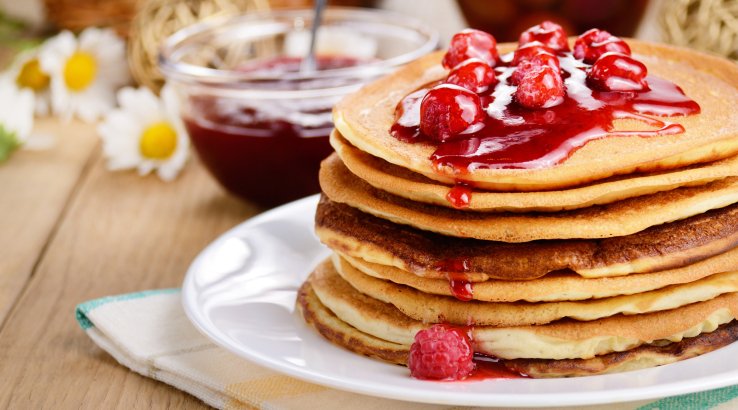 Млинці з малиною