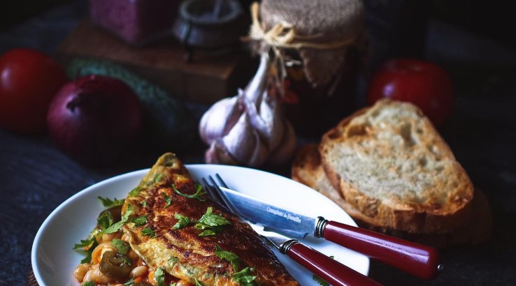 омлет с фасолью