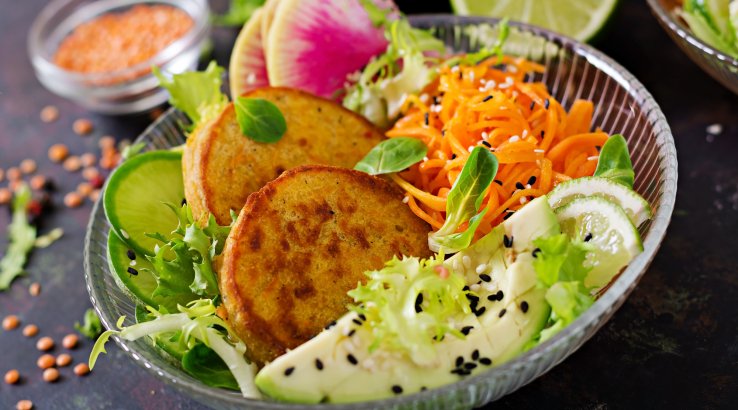 оладки з сочевицею та кабачком