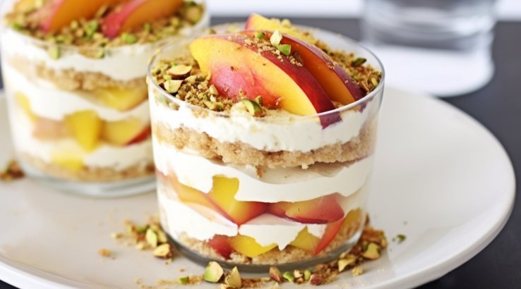 Десерт з нектаринами