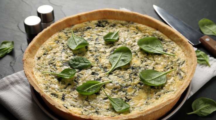 Шпинатний кіш з бринзою