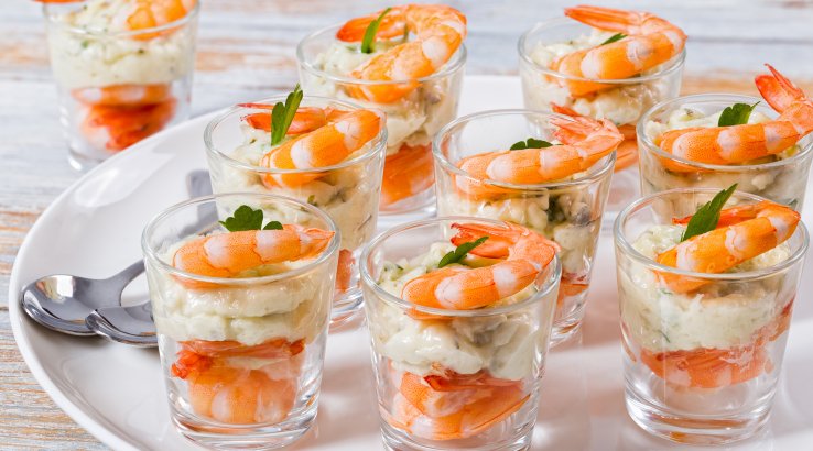 Креветки з вершковим сиром