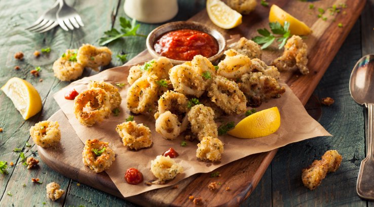 Смажені кальмари по-римськи