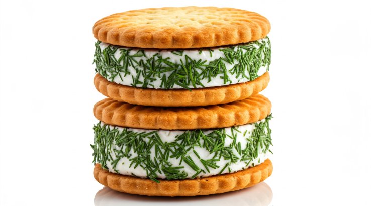 закуска з крекерів і плавлених сирків