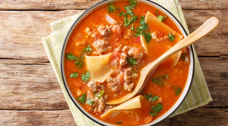 Суп с фаршем и пастой