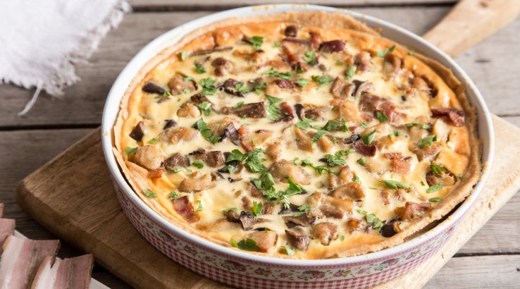 Пиріг з куркою і грибами