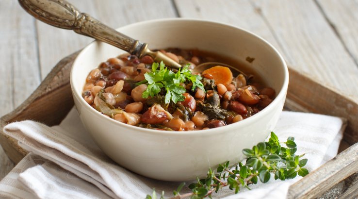 курячий суп з квасолею