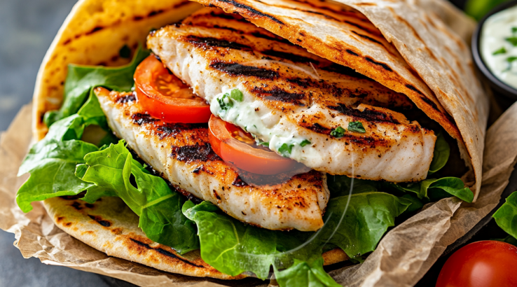 Сендвіч з рибою на грилі