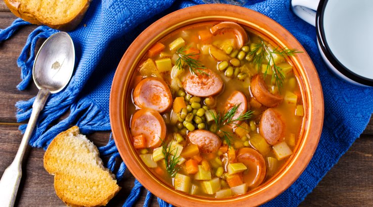 Суп з ковбасою