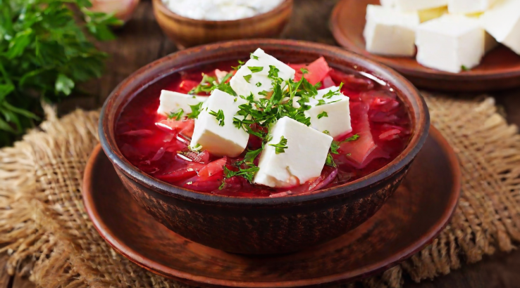 Польський борщ з фетою