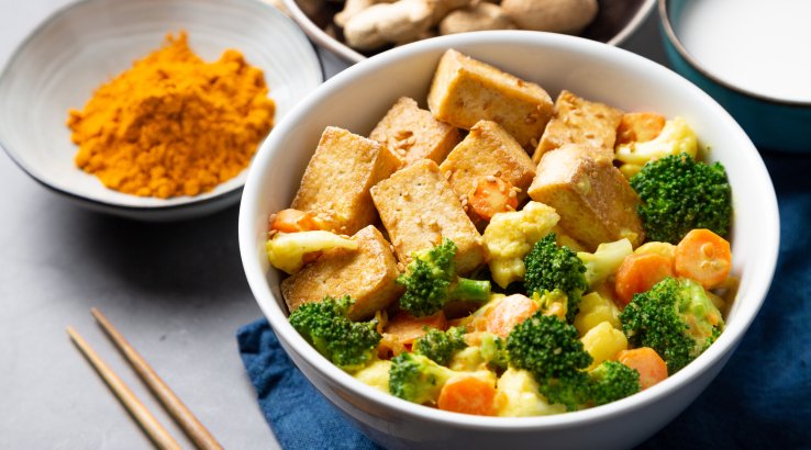 Тушковані овочі з тофу