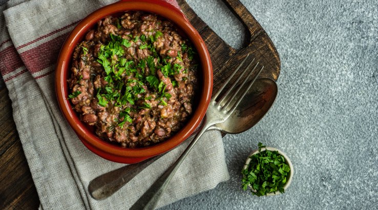 Лобіо з печерицями