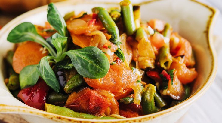 Салат з бататом та квасолею