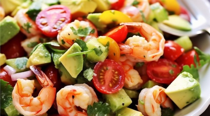 Овочевий салат із креветками