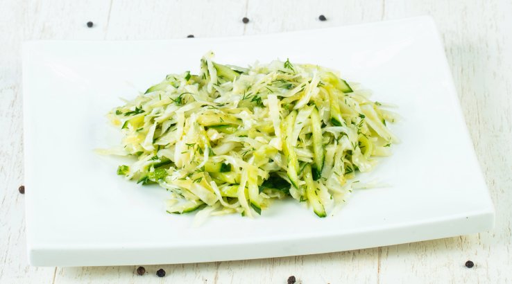 салат з кабачками та огірками