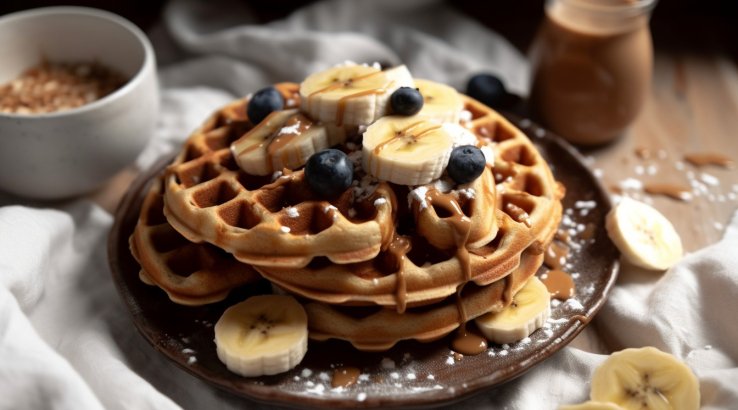 Бананово-вівсяні вафлі