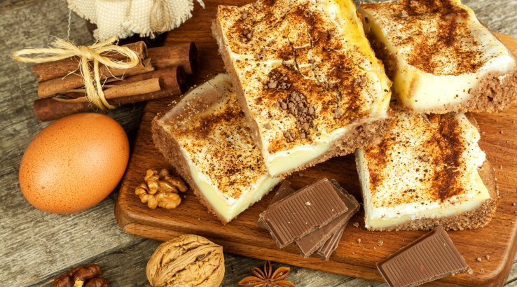 Пряні гарбузові квадратики з кремом