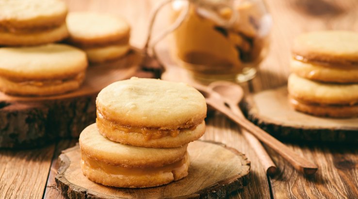 Пісочне печиво з вареним згущеним молоком