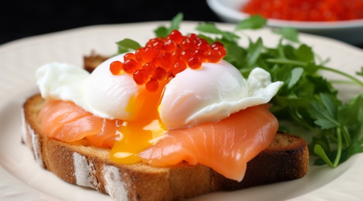 яйце-пашот з ікрою