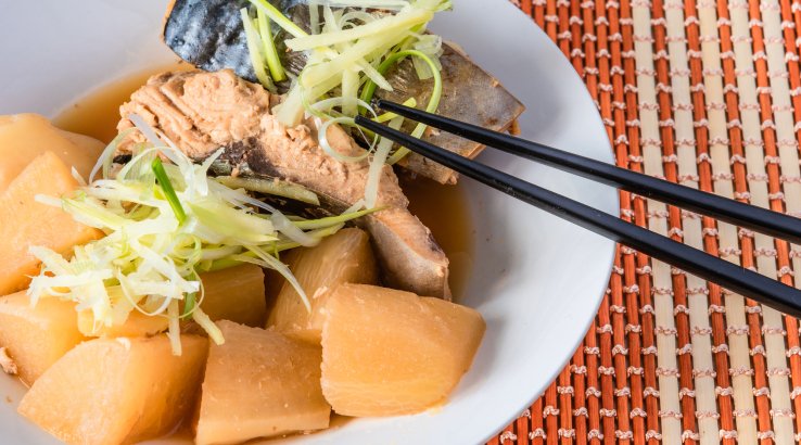 Тушкований дайкон