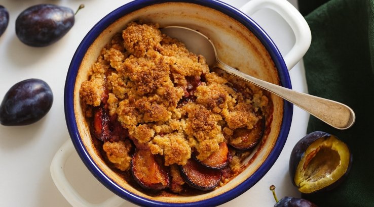 Крамбл зі сливами