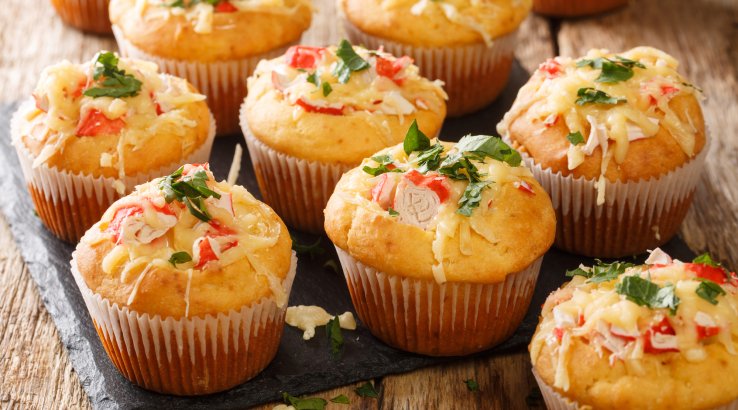 Мафіни з крабовими паличками і сиром