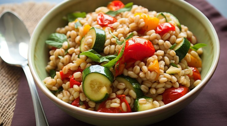 Ситний салат з перловою крупою та овочами
