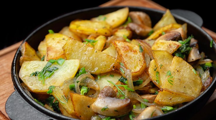 Картопля з грибами