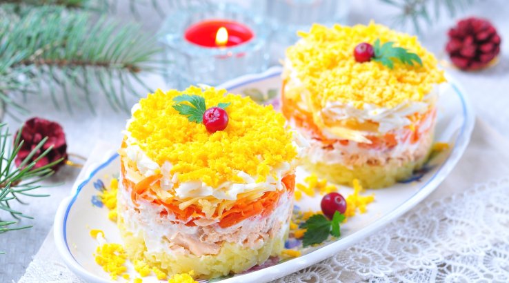 салат «Мімоза», дві порції